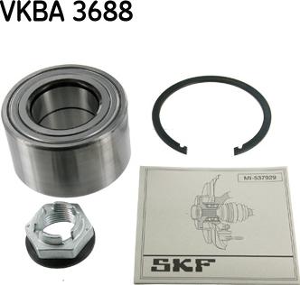 SKF VKBA 3688 - Комплект подшипника ступицы колеса unicars.by