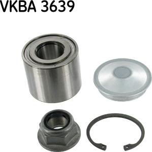 SKF VKBA 3639 - Комплект подшипника ступицы колеса unicars.by