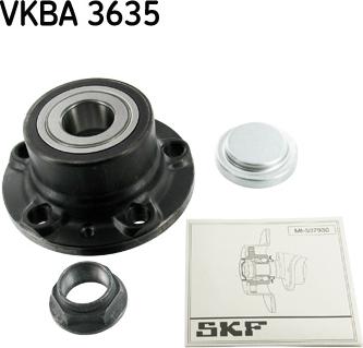 SKF VKBA 3635 - Комплект подшипника ступицы колеса unicars.by