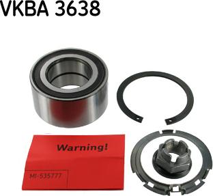 SKF VKBA 3638 - Комплект подшипника ступицы колеса unicars.by