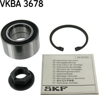 SKF VKBA 3678 - Комплект подшипника ступицы колеса unicars.by