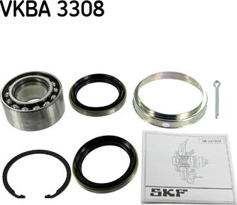 SKF VKBA 3308 - Комплект подшипника ступицы колеса unicars.by