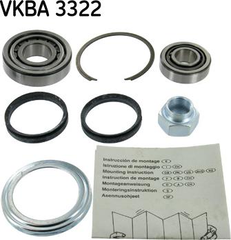 SKF VKBA 3322 - Комплект подшипника ступицы колеса unicars.by