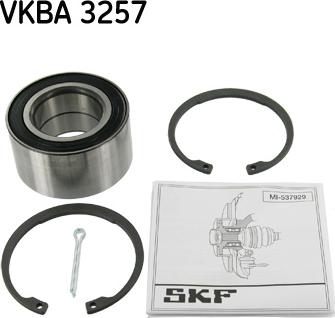 SKF VKBA 3257 - Комплект подшипника ступицы колеса unicars.by