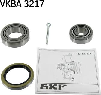 SKF VKBA 3217 - Комплект подшипника ступицы колеса unicars.by