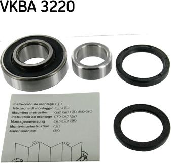 SKF VKBA 3220 - Комплект подшипника ступицы колеса unicars.by