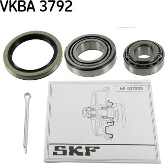 SKF VKBA 3792 - Комплект подшипника ступицы колеса unicars.by