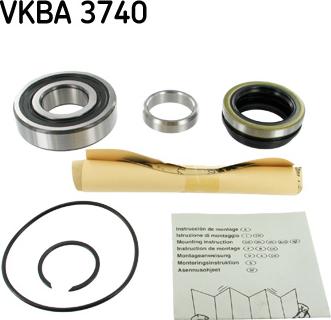 SKF VKBA 3740 - Комплект подшипника ступицы колеса unicars.by