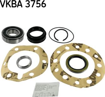 SKF VKBA 3756 - Комплект подшипника ступицы колеса unicars.by