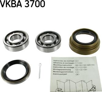 SKF VKBA 3700 - Комплект подшипника ступицы колеса unicars.by