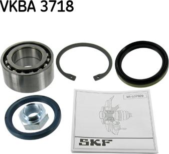 SKF VKBA 3718 - Комплект подшипника ступицы колеса unicars.by