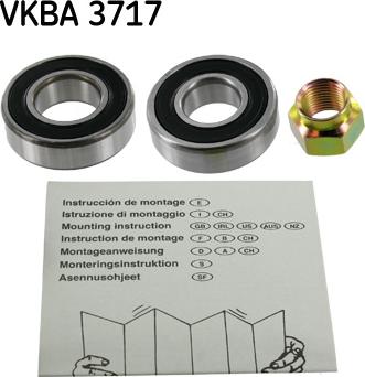 SKF VKBA 3717 - Комплект подшипника ступицы колеса unicars.by