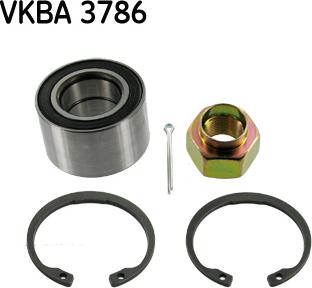 SKF VKBA 3786 - Комплект подшипника ступицы колеса unicars.by