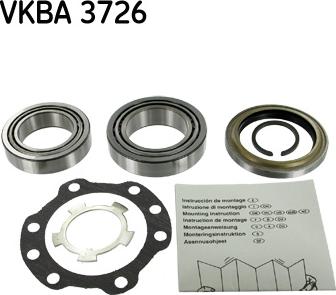 SKF VKBA 3726 - Комплект подшипника ступицы колеса unicars.by