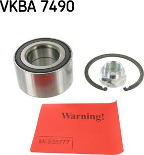 SKF VKBA 7490 - Комплект подшипника ступицы колеса unicars.by