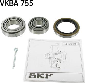 SKF VKBA 755 - Комплект подшипника ступицы колеса unicars.by