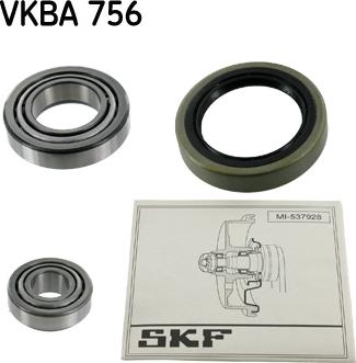 SKF VKBA 756 - Комплект подшипника ступицы колеса unicars.by