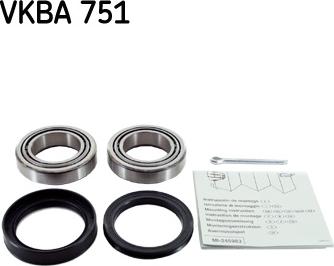 SKF VKBA 751 - Комплект подшипника ступицы колеса unicars.by