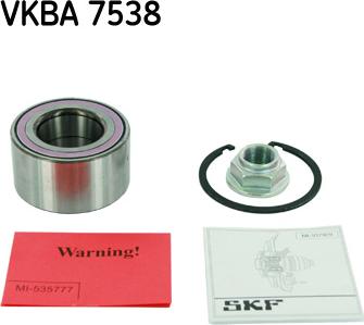 SKF VKBA 7538 - Комплект подшипника ступицы колеса unicars.by