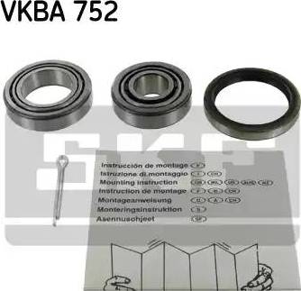 SKF VKBA 752 - Комплект подшипника ступицы колеса unicars.by