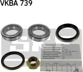 SKF VKBA 739 - Комплект подшипника ступицы колеса unicars.by