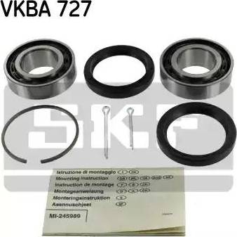 SKF VKBA 727 - Комплект подшипника ступицы колеса unicars.by