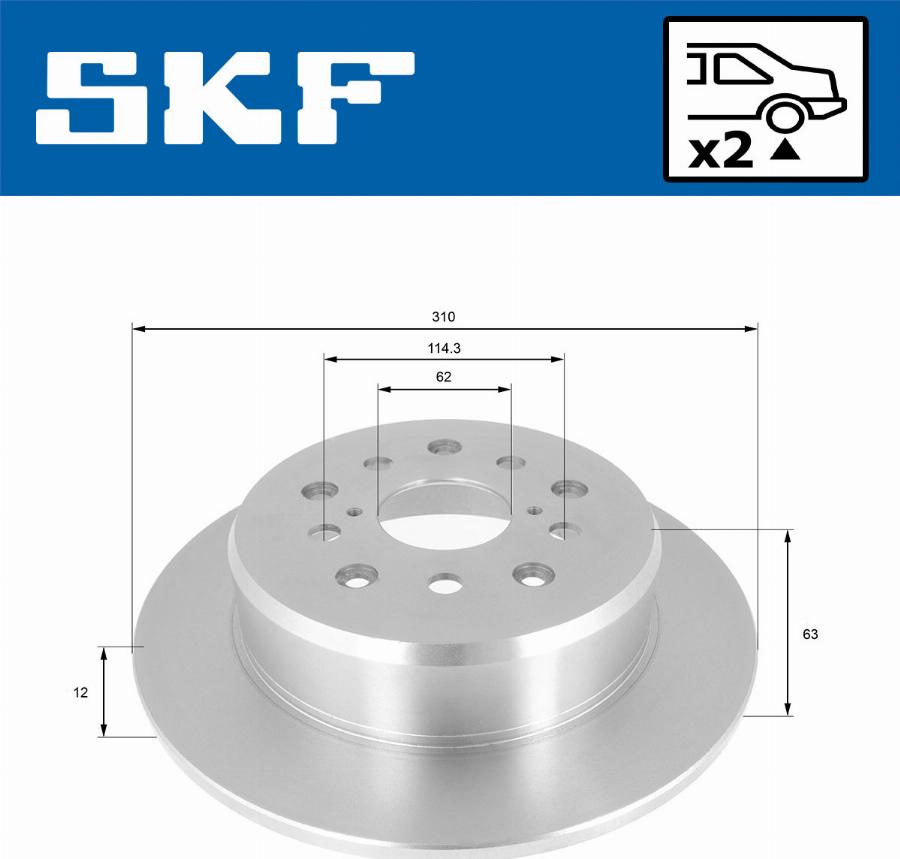 SKF VKBD 90451 S2 - Тормозной диск unicars.by