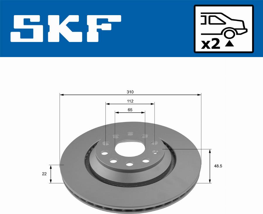 SKF VKBD 90161 V2 - Тормозной диск unicars.by