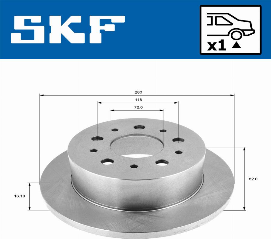 SKF VKBD 90131 S1 - Тормозной диск unicars.by