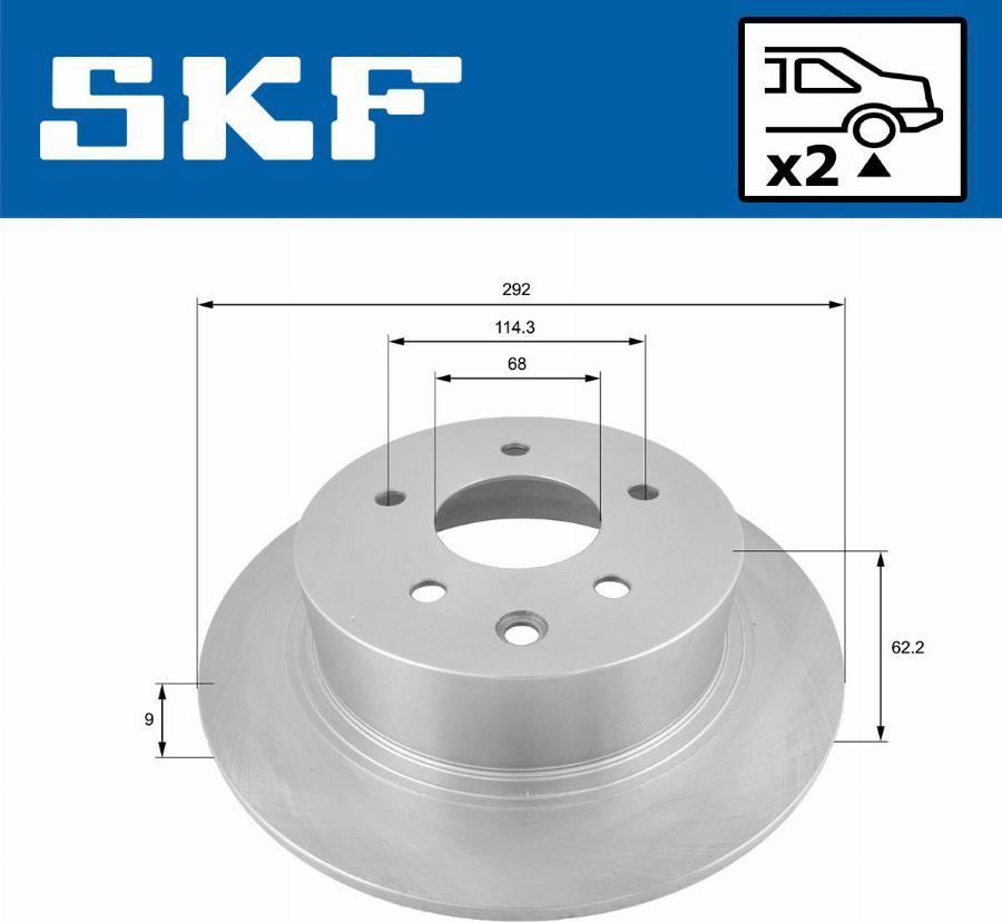 SKF VKBD 90263 S2 - Тормозной диск unicars.by