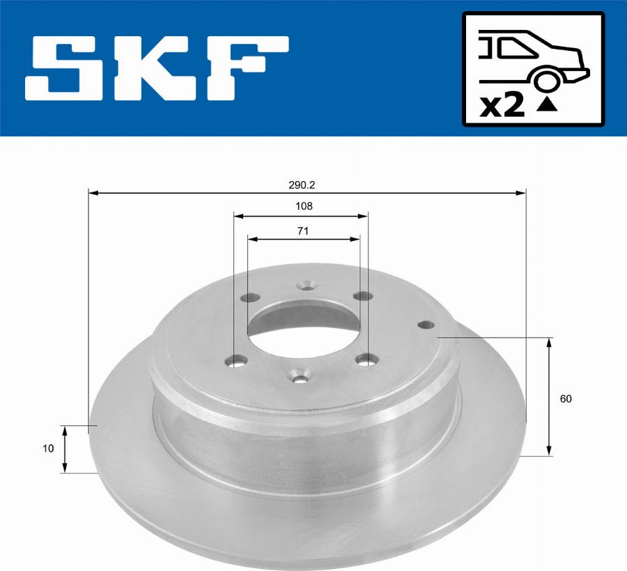 SKF VKBD 90238 S2 - Тормозной диск unicars.by