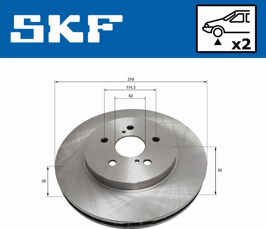 SKF VKBD 80477 V2 - Тормозной диск unicars.by