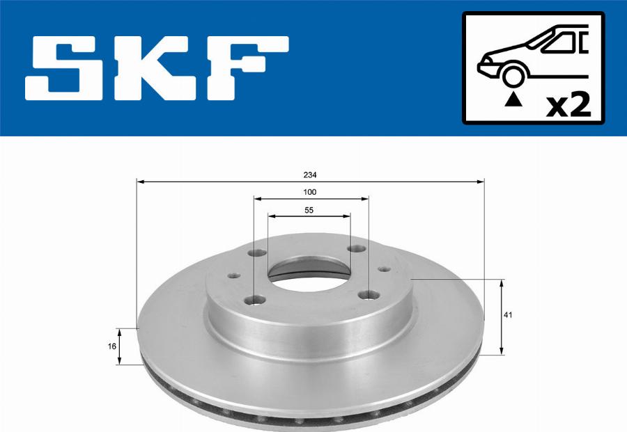 SKF VKBD 80632 V2 - Тормозной диск unicars.by