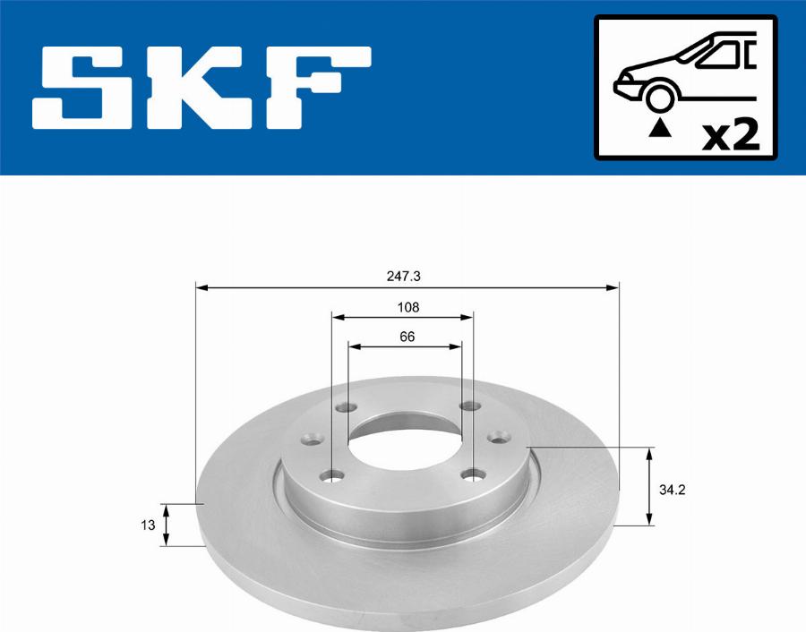 SKF VKBD 80059 S2 - Тормозной диск unicars.by