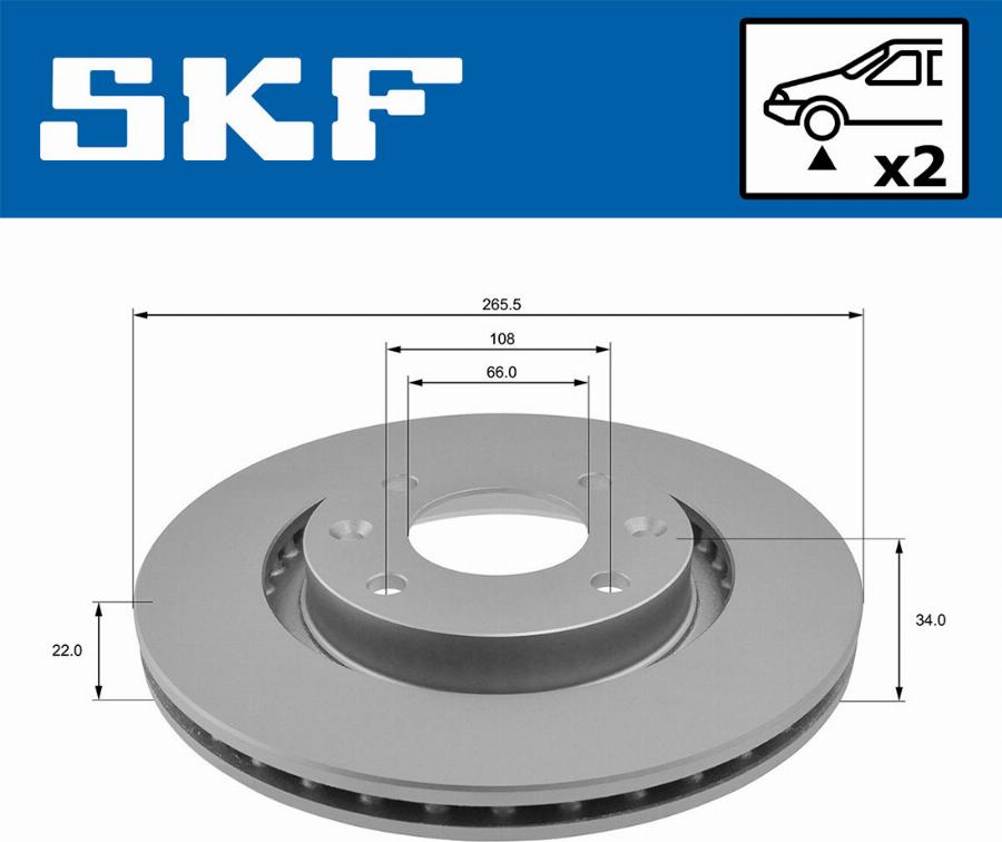 SKF VKBD 80001 V2 - Тормозной диск unicars.by