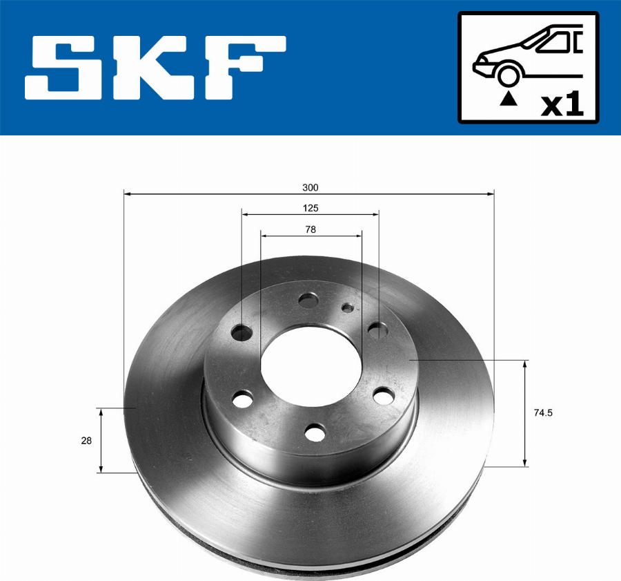 SKF VKBD 80156 V1 - Тормозной диск unicars.by