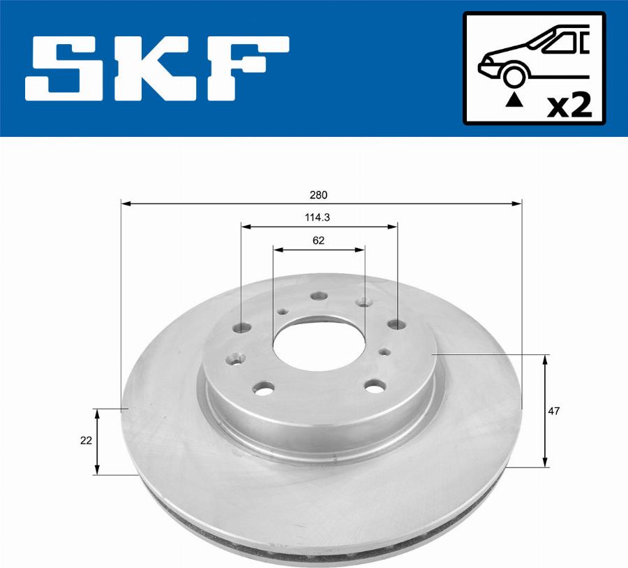 SKF VKBD 80100 V2 - Тормозной диск unicars.by