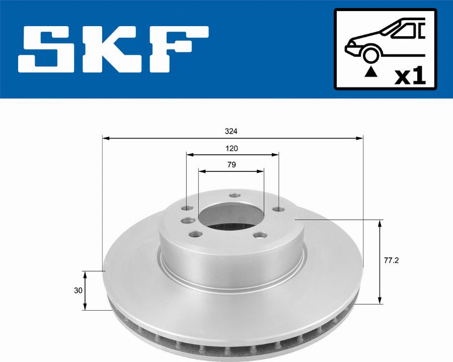 SKF VKBD 80138 V1 - Тормозной диск unicars.by