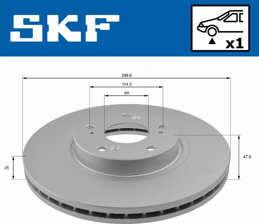 SKF VKBD 80267 V1 - Тормозной диск unicars.by