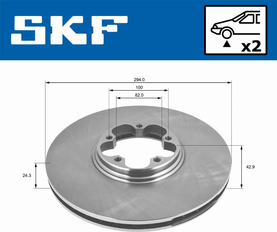 SKF VKBD 80279 V2 - Тормозной диск unicars.by