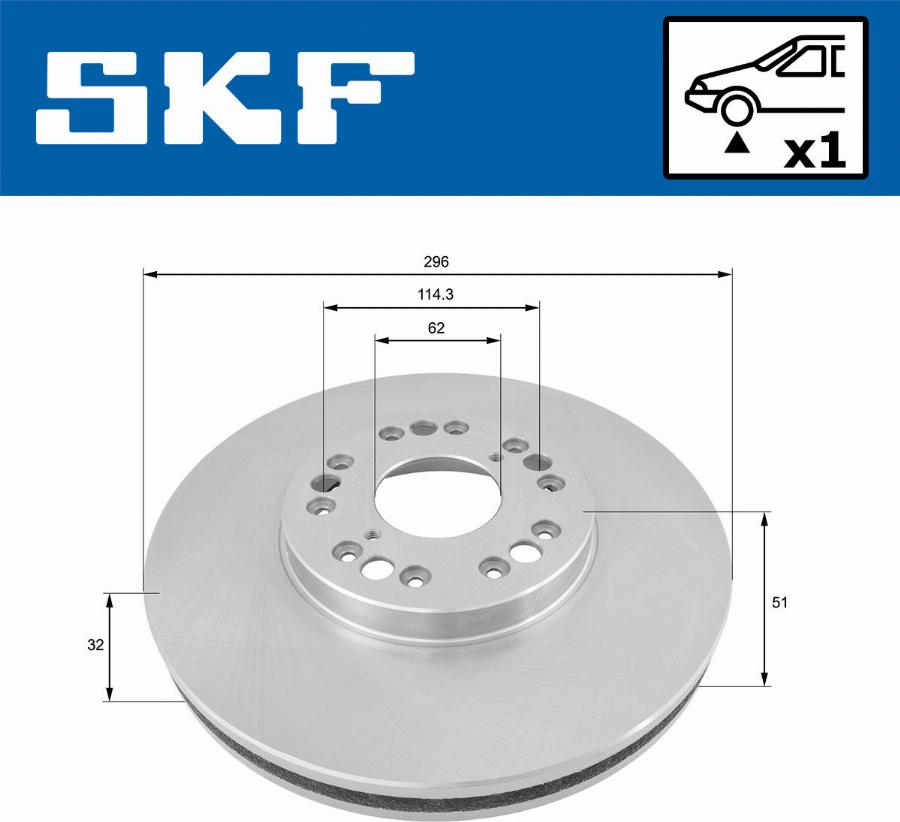 SKF VKBD 80278 V1 - Тормозной диск unicars.by