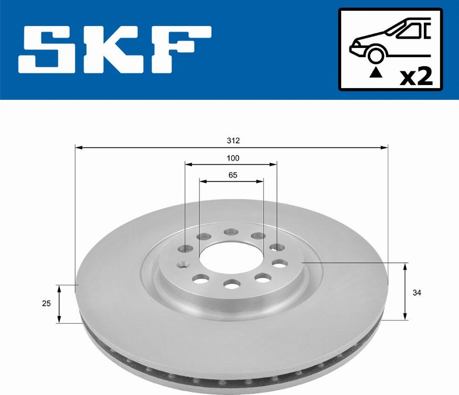 SKF VKBD 80277 V2 - Тормозной диск unicars.by