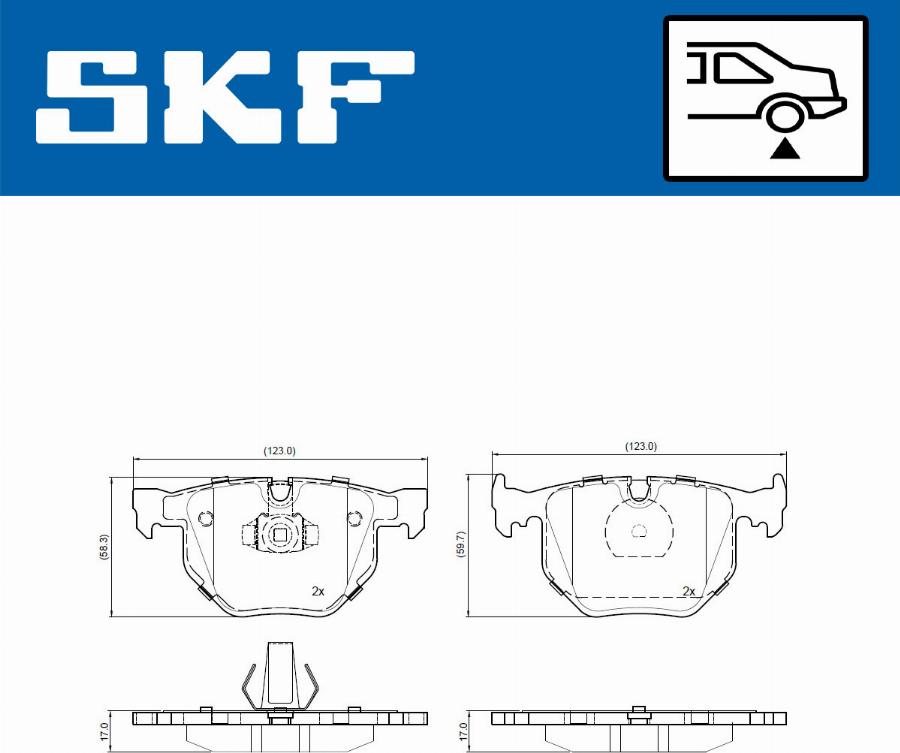 SKF VKBP 90946 - Тормозные колодки, дисковые, комплект unicars.by