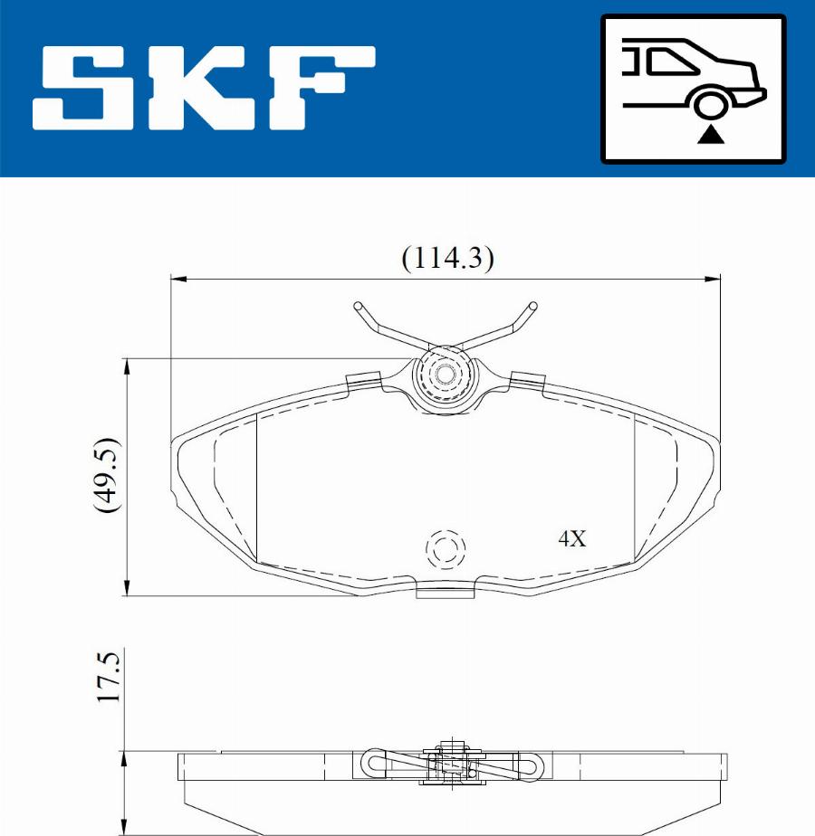 SKF VKBP 90942 - Тормозные колодки, дисковые, комплект unicars.by