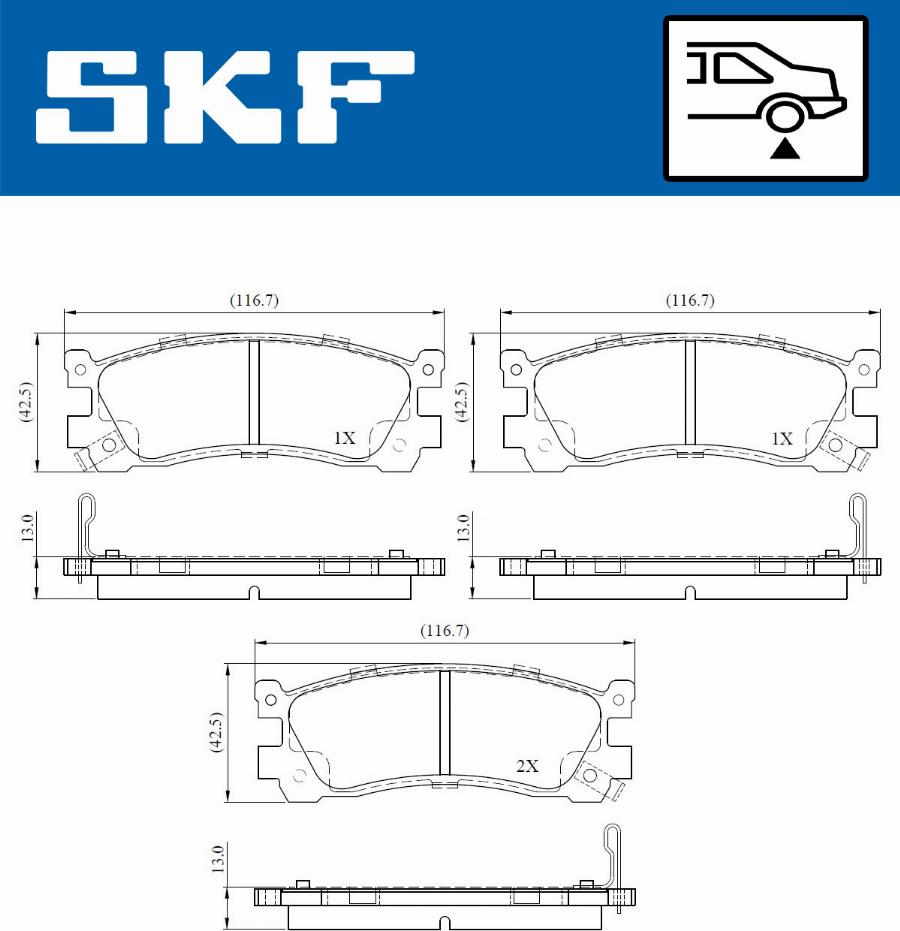 SKF VKBP 90902 A - Тормозные колодки, дисковые, комплект unicars.by