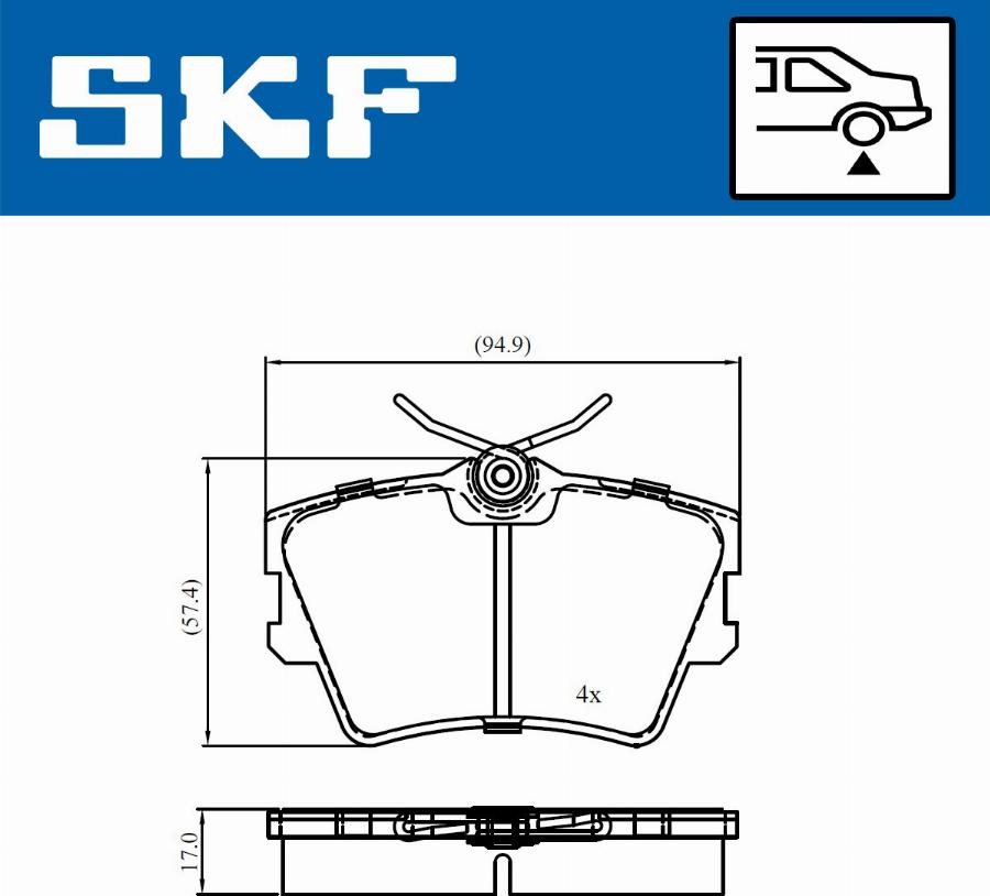 SKF VKBP 90983 - Тормозные колодки, дисковые, комплект unicars.by