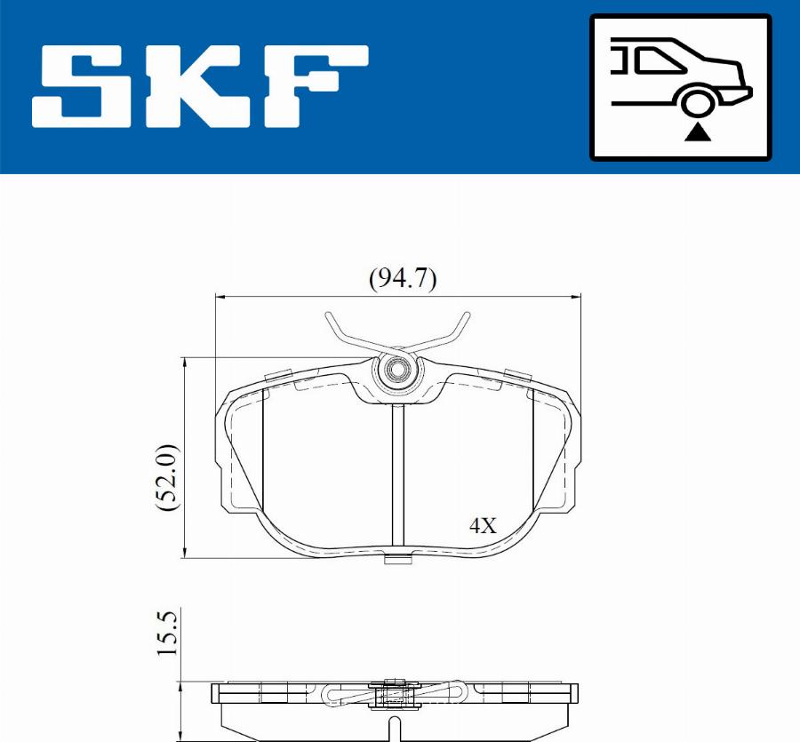 SKF VKBP 90938 - Тормозные колодки, дисковые, комплект unicars.by