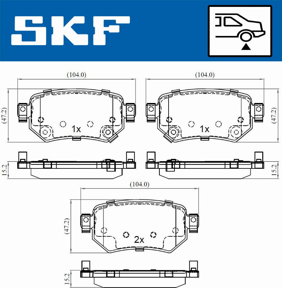 SKF VKBP 90497 A - Тормозные колодки, дисковые, комплект unicars.by