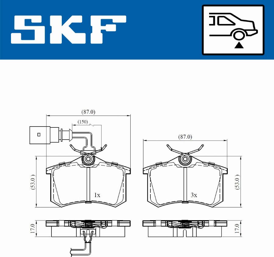 SKF VKBP 90452 E - Тормозные колодки, дисковые, комплект unicars.by