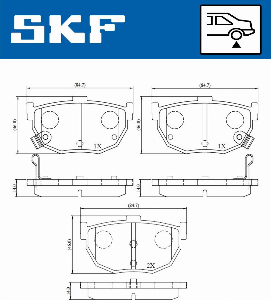 SKF VKBP 90483 A - Тормозные колодки, дисковые, комплект unicars.by